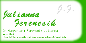 julianna ferencsik business card